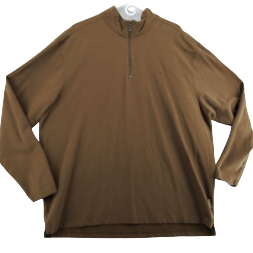 Wolverine Shirt Men's Long Sleeve 1/4 Zip Pullover High Neck Outdoors Green 2XL